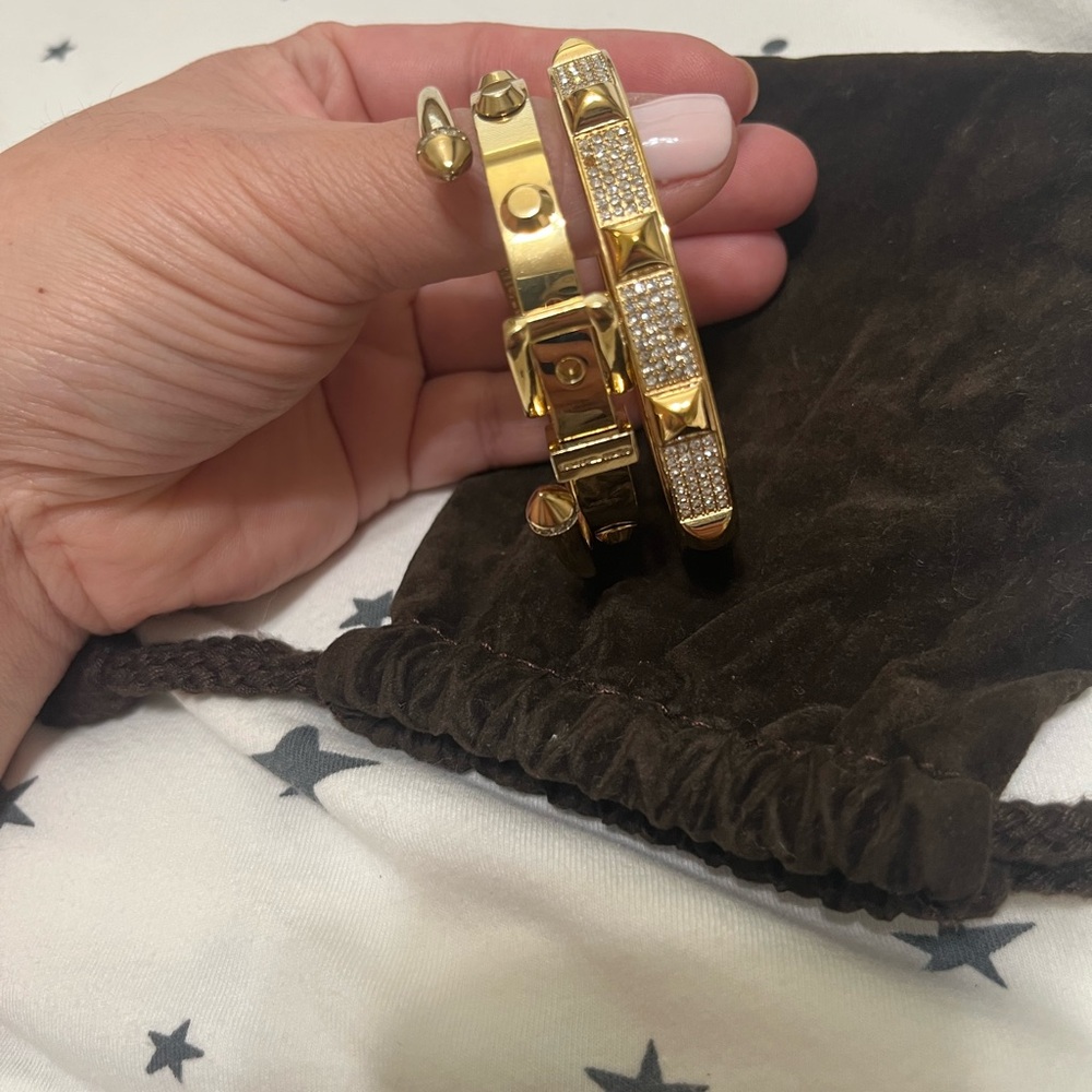Gold and Silver Studded Bracelet